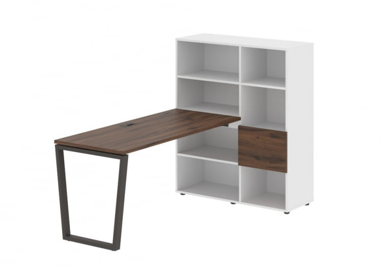 Рабочая станция ЕДИС ЕВРСТ 1115 Дуб Денвер темный Мокко Белый / EDIS EVRST_0