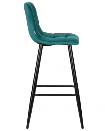 Стул барный ДОБРИН НИCОЛЕ (черные матовые ножки, морской волны велюр (108-119)) / DOBRIN NICOLE_2