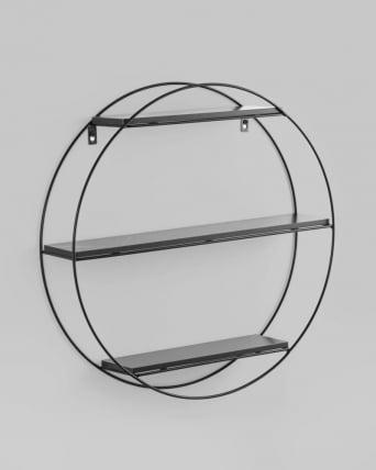 Полка Луна черная Черный мрамор / Luna_2