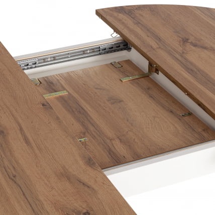 Стол обеденный СВЕЛТО ЛДСП, опора-массив березы, 105 х 105 (140) х 74.5 см, Дуб Вотан/белый / SVELTO_8