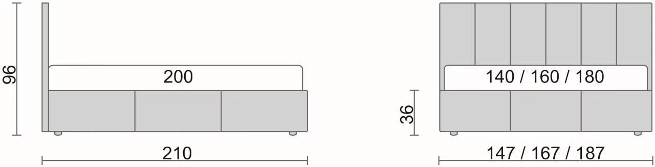 Кровать ДЖулиа Бежевый / Julia_2