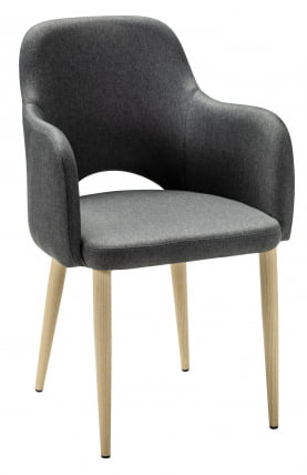 Кресло Ледгер К темно-серый/нат.дуб / Ledger_0