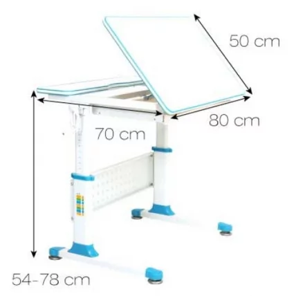 Парта растущая РИФФОРМА Комфорт-80 Белый Зеленый / RIFFORMA Comfort-80_4