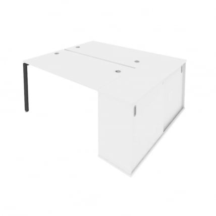 Рабочая станция с опорным шкафом-купе Метал Сйстем Б.РС-СШК-1.3 Белый/Антрацит / Metal System_0