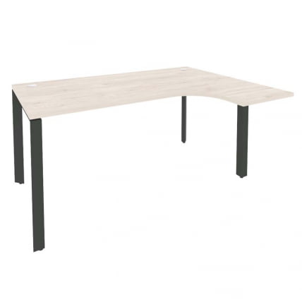 Стол эргономичный правый на П-образном м/к ОНИКС О.МП-СА-4Р Денвер Светлый/Антрацит / ONIX O.MP-SA-4R_0