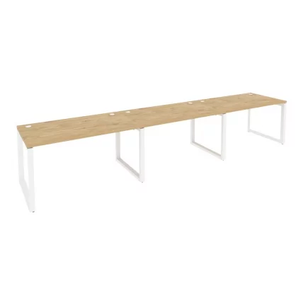 Рабочая станция на О-образном м/к ОНИКС О.МО-РС-3.3.8 Тиквуд Светлый/Белый / ONIX O.MO-RS-3.3.8_0