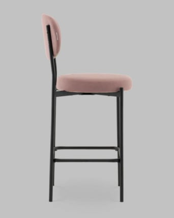 Стул Полубарный Бриф ДД ПБ велюр пыльно-розовый / DD_2