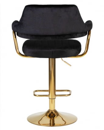 Стул барный ДОБРИН CХАРЛЙ ГОЛД (черный велюр (МДЖ9-101)) 2 шт / DOBRIN CHARLY GOLD (MJ9-101))_5