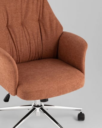 Кресло офисное ТопЧаирс Неома терракотовый ткань / TopChairs Neoma_6