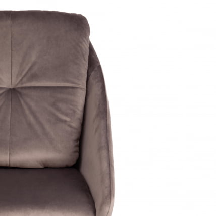 Кресло СТАР (мод. CЙ-1919) вельвет/металл, 68 х 60 х 88 см , серый (ХЛР 24)/черный / STAR (mod. CY-1919) (HLR_5