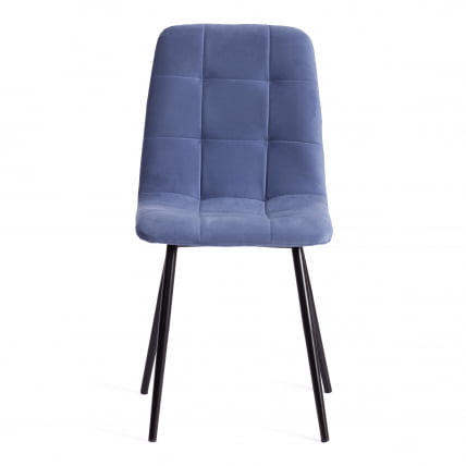 Стул CХИЛЛЙ МАКС Велюр/металл , 45 х 54 х 90 см , серо-голубой/черный / CHILLY MAX_4