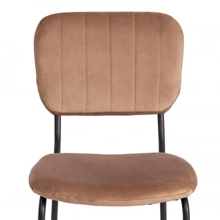 Стул CАРОЛ (мод. УC06) металл, вельвет, 45 х 56 х 82 см, Бровн (коричневый) ХЛР11 / черный / CAROL (mod. UC06) Brown HLR11_5