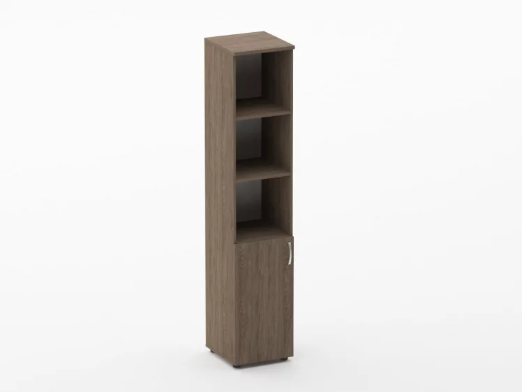Шкаф высокий полуоткрытый Глассй 6.19.12Л Дуб Верцаска / Glassy_0