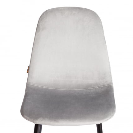 Стул БРЕЕЗЕ (мод. ДЖСC-58) Велюр/металл , 44 х 53 х 86 см, грей (серый) ХЛР 19 / черный / BREEZE (mod. JSC-58) grey HLR_5