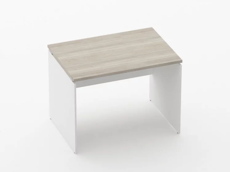 Стол прямой Дека ЛДСП каркас 75.07.10 Дуб Сантана светлый/Белый / Deka_0