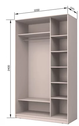 Шкаф-купе Хит-24-12-15 Дуб млечный_3