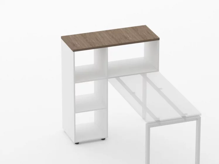 Стеллаж к столу Дека 9.06.10 Дуб Верцаска/Белый / Deka_2