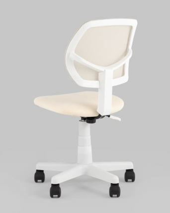 Кресло компьютерное детское ЛОЛО бежевый пластик белый_4