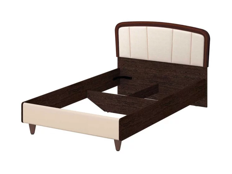 Кровать 120*200 Катрин 92.03 Дуб венге Белый песок Санчо крем_0