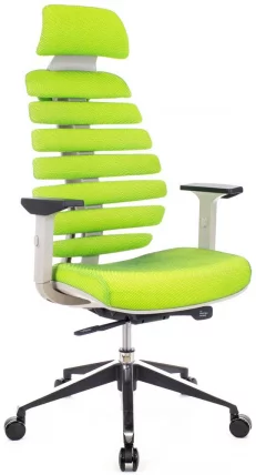 Эргономичное кресло Ерго Блаcк ткань Салатовый / Ergo Black_0