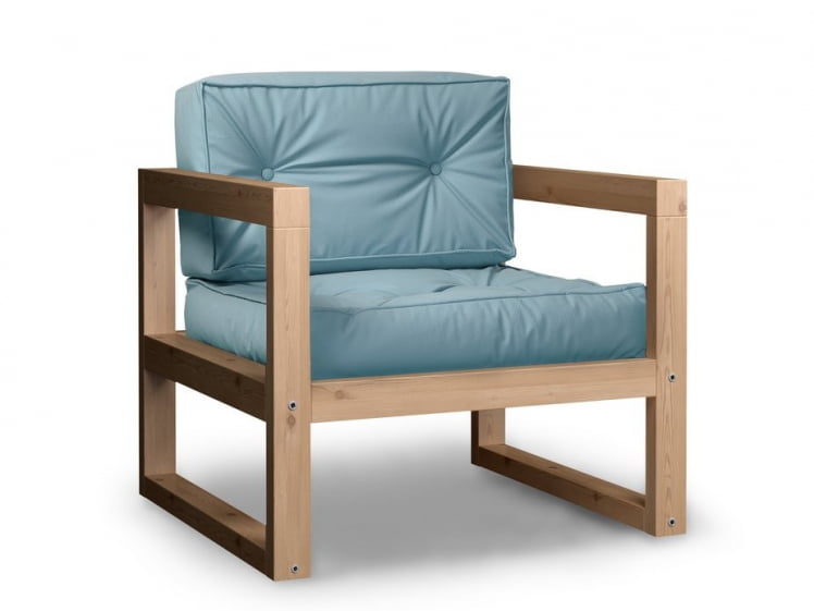 Диван одноместный ДЕмоку Д-1 серый-натуральный / DEmoku_0