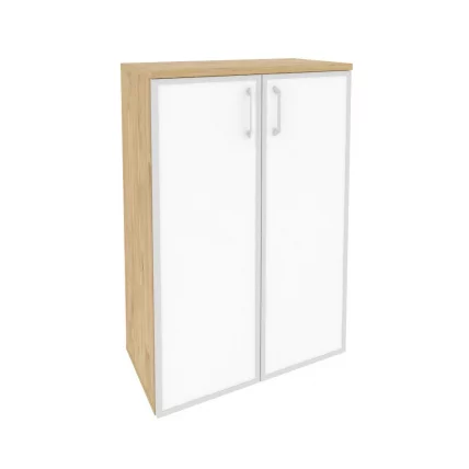 Шкаф средний широкий ОНИКС О.СТ-2.4Р вхите Тиквуд Светлый / ONIX O.ST-2.4R white_0