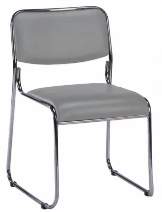 Кресло для посетителей Еверпроф Фикс Хроме экокожа Серый / Everprof Fix Chrome_0