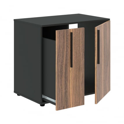Тумба под фригобар ВЕЛИОН ВЕНЕЕР ВРГР 8655 Американский орех Яшма черная / VELION VENEER VRGR_1