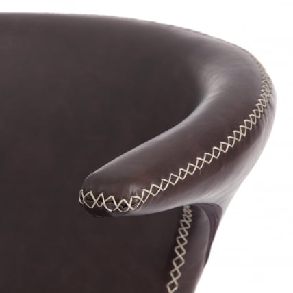 Стул ФЛАИР (мод. 9020) экокожа/металл, 60 х 56 х 78 см , коричневый 1/черный / FLAIR (mod._6