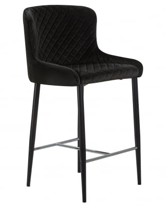 Стул полубарный ДОБРИН CХРИСТИАН 65 черный велюр В108-77 / DOBRIN CHRISTIAN V108-77_1