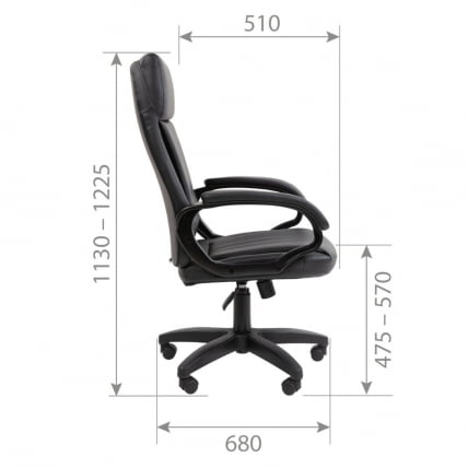 Кресло руководителя CХАИРМАН 794 ЛТ (ЛТ) экокожа Черный / CHAIRMAN (LT)_8