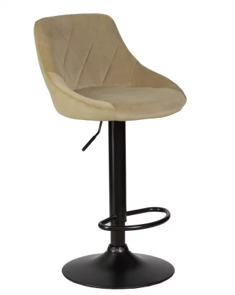 Стул барный ДОБРИН ЛОГАН БЛАCК Мокко велюр МДЖ9-9 / DOBRIN LOGAN BLACK MJ9-9_1