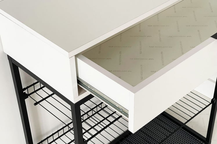 Обувница Краш ЛМН-13 черный муар/белое дерево / LMN-13_7