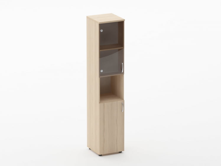 Шкаф высокий со стеклом и нишей Глассй 6.19.14Л Туя / Glassy_0