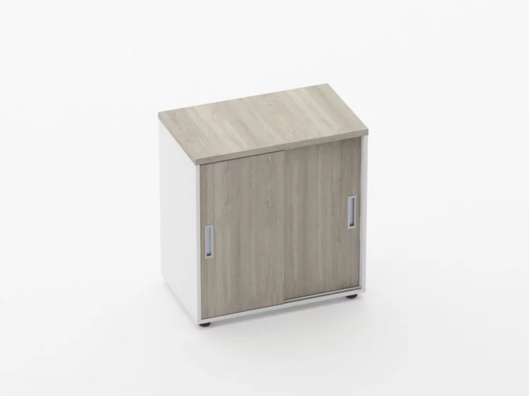 Тумба-купе Дека 9.02.08 Дуб Сантана светлый/Белый / Deka_0