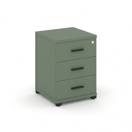 Тумба опорная/приставная с 3-мя ящиками CОНCЕПТ CН.ТУО-001 Б/В Кобо Черный / CONCEPT CN.TUO-001 B/W_0