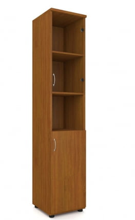 Шкаф для документов узкий с тонированными стеклами Р.П-4СТ Серый_0