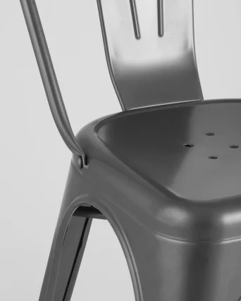 Стул ТОЛИКС с высокой спинкой Серебристый матовый / TOLIX_6