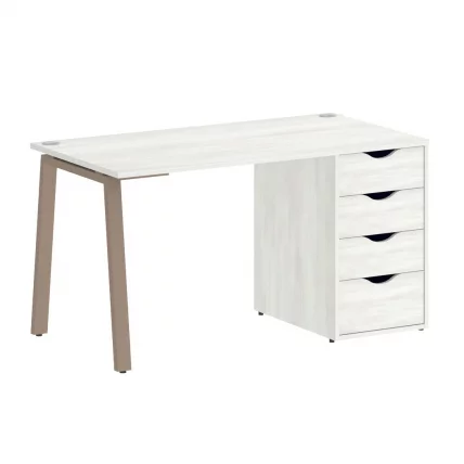 Стол письменный ХОМЕ ОФФИCЕ ВР.СП-3-138.4.А Снежная Платина/Мокко металл / HOME OFFICE VR.SP-3-138.4.A_0