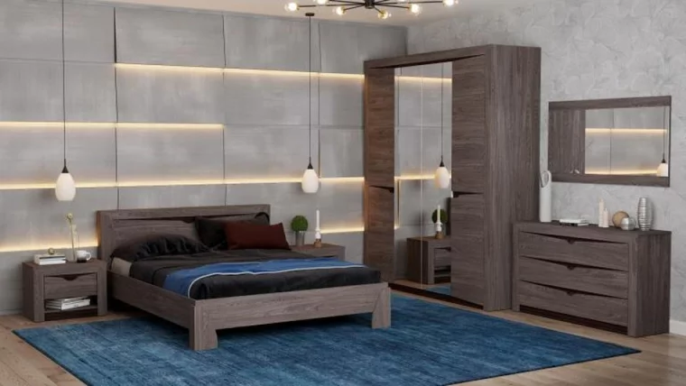 Кровать 1200 Лючия 33.09 без основания Ясень анкор темный Венге_1