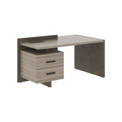 Стол руководителя левый ВООД&СТОНЕ СФ-531331 Дрифтвуд Бетон Чикаго темный / WOOD&STONE_0