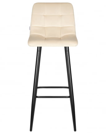 Стул барный ДОБРИН НИCОЛЕ (черные матовые ножки, кремовый велюр (108-113)) / DOBRIN NICOLE_5