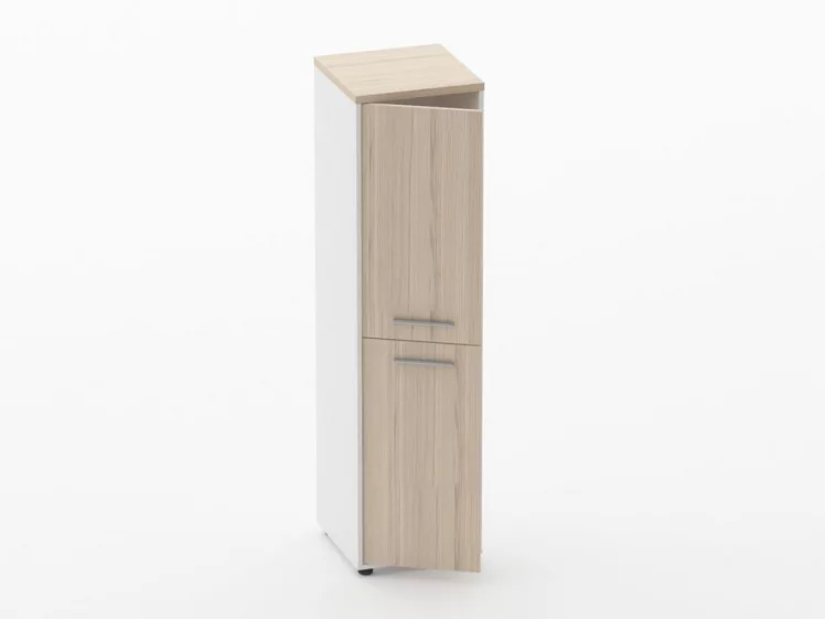 Шкаф 3 узкий закрытый, 2 двери Дека 10.16.12Л Туя/Белый / Deka_1