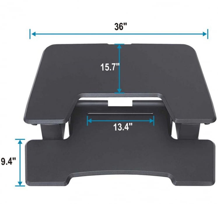 Регулируемая подставка на стол для монитора и ноутбука ЕРК-CВ-ПРО36Б Черная / ERK-CV-PRO36B_8