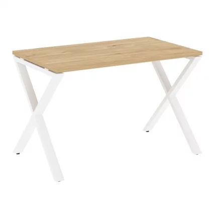 Стол рабочий ЛОФТ ВР.Л-СРКС-2.7 Металл белый Тиквуд светлый / LOFT VR.L-SRX-2.7_0