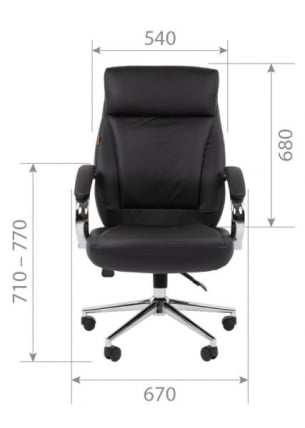 Кресло руководителя Чаирман 794 кожа Черный / Chairman_21