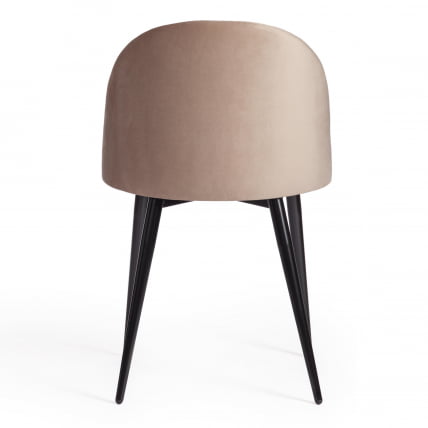Стул МОНРО (мод. 710) ткань/металл, 56х51х80 см, высота до сиденья 47 см, бежевый баркхат 5/черный / MONRO (mod. barkhat_3