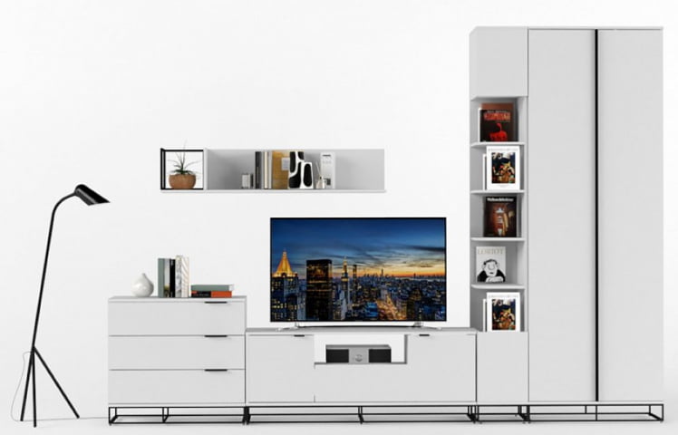 Полка навесная Ситй большая белый / City_6