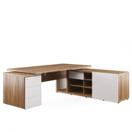 Стол рабочий на креденции и тумбе правый ЗИО28510931 Орех / ZIO28510931_0
