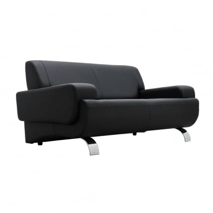 Диван офисный двойной Клерк 5 Екотекс 3001 Черный / Ecotex_0